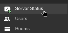 Server Status icon in sidebar